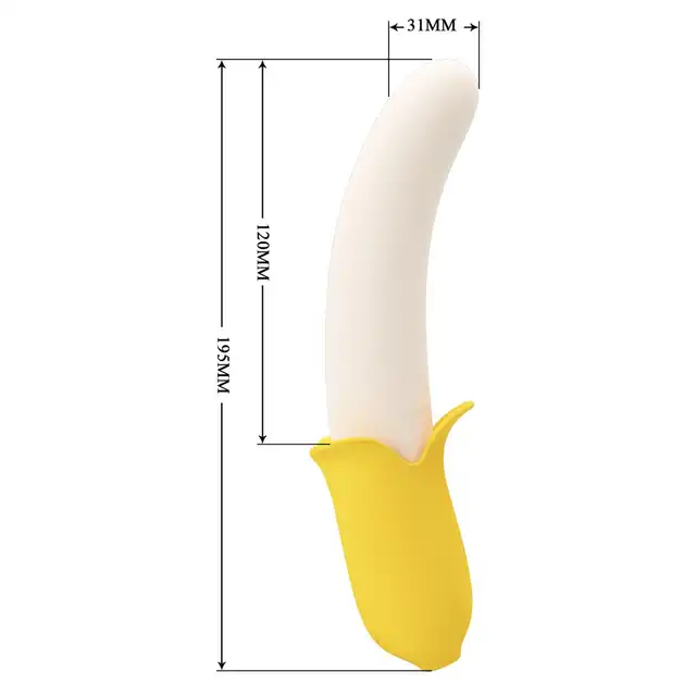 Pretty Love - Banana Geek - wibrator w kształcie banana dla miłośników ciekawych rozwiązań. Wibracje i ruch posuwisty!
