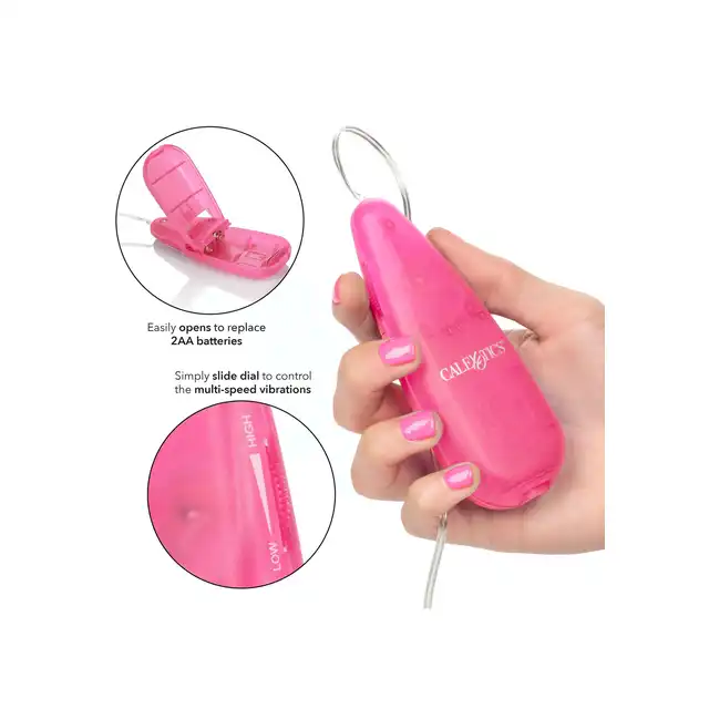 CalExotics - Clit Kisser Pink. Rozkoszny stymulator oralny do łechtaczki, drażniące wibracje regulowane pokrętłem