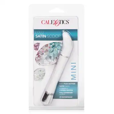 CalExotics - Lulu Satin Scoop. Mały wibrator do punktu G, gładka powierzchnia i elegancki design, idealna precyzja i mocne wibracje