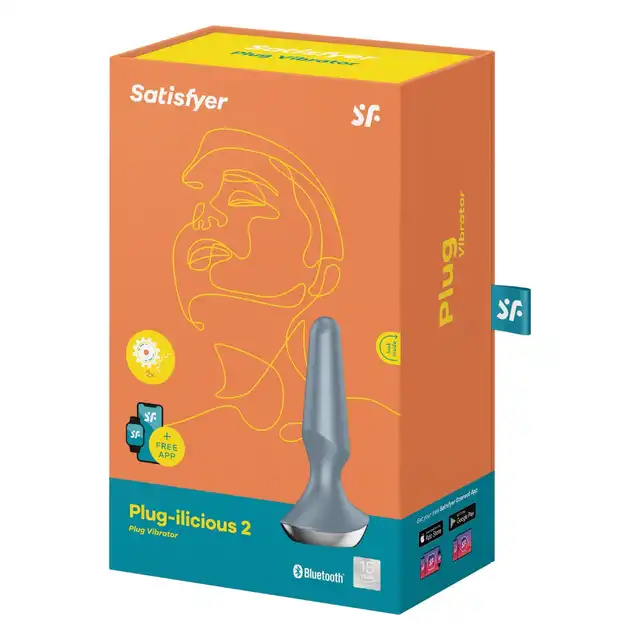 Satisfyer - Plug-ilicious 2 Ice Blue. Wibrujący korek analny sterowany aplikacją na telefon, nieskończona ilość programów z głębokimi wibracjami