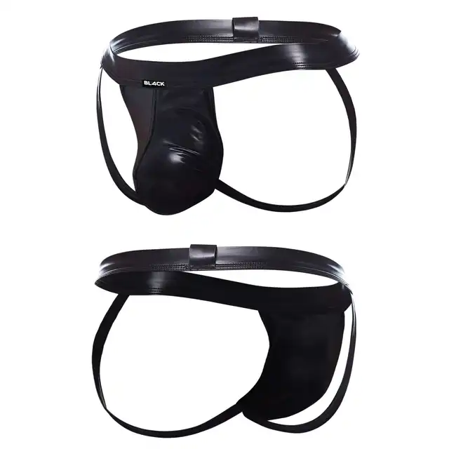 C4M - Ergonomic Black Jockstrap L - odważny jockstrap. Pokaz swoje pośladki i podkreśl styl!