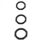 Malesation - Diamond Cock Ring Set. Zestaw efektownych silikonowych ringów erekcyjnych 