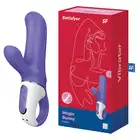 Satisfyer - Vibes Magic Bunny purple - magia podwójnej rozkoszy. Wibrator z króliczkiem wykonany z giętkiego silikonu