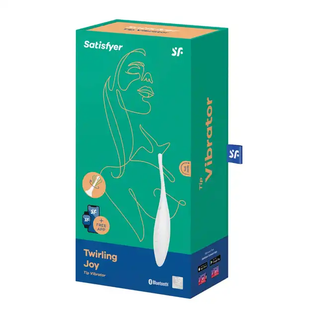 Satisfyer - Twirling Joy White. Precyzyjny wibrator do stymulacji łechtaczki i miejsc erogennych, stymulacja cyrkulacyjnymi wibracjami