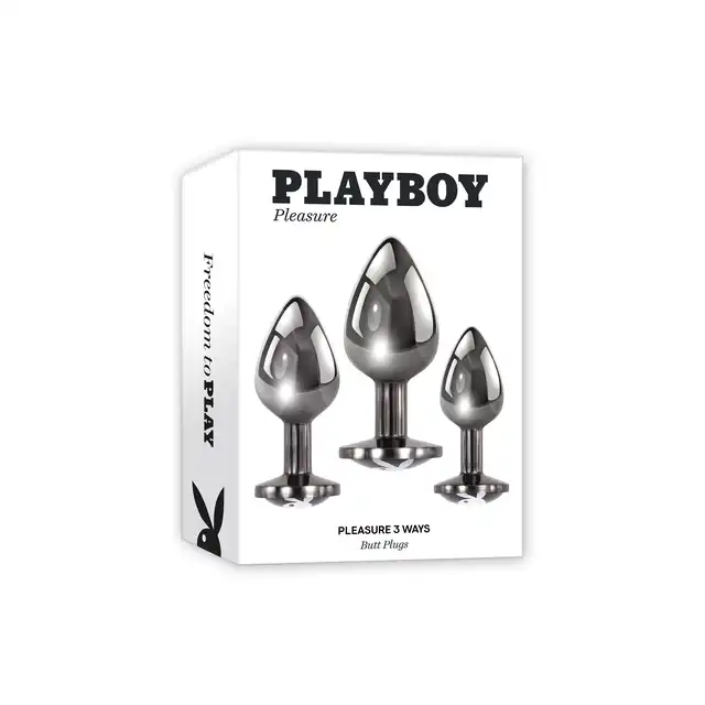 Playboy - Pleasures 3 Ways - treningowy zestaw analny. Odkryj nowe horyzonty przyjemności z ikonicznym króliczym designem