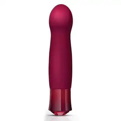 Oh My Gem - Classy Garnet Red - odkryj intensywność przyjemności z klasycznym wibratorem do punktu G w burgundowym kolorze!