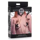 Master Series - Luxury Leash Black/Gold. Elegancka, złota smycz z obrożą idealna do BDSM 