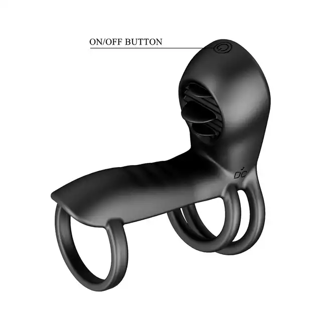 Pretty Love - Vibrating Penis Ring Jammy. Silikonowy ring erekcyjny z wibrującymi języczkami stymulującymi łechtaczkę
