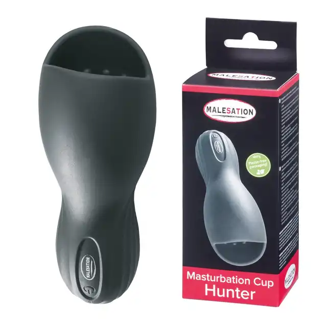 Malesation -Masturbation Cup Hunter USB. Nowoczesny masturbator męski z wibracjami