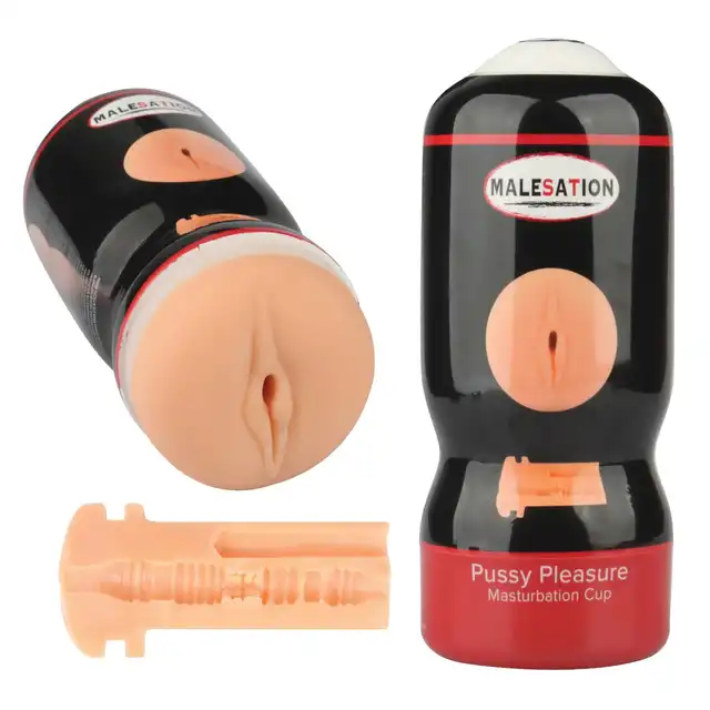 Malesation - Masturbation Cup Pussy Pleasure. Realistyczny masturbator w kształcie waginy. Przyjemnie miękki. 