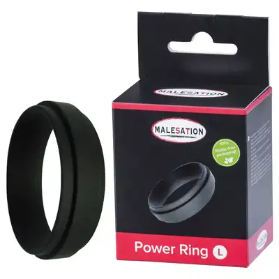Malesation - Power Ring L - elegancki, klasyczny ring na penisa o szerokim pierścieniu. Świetny silikon. 