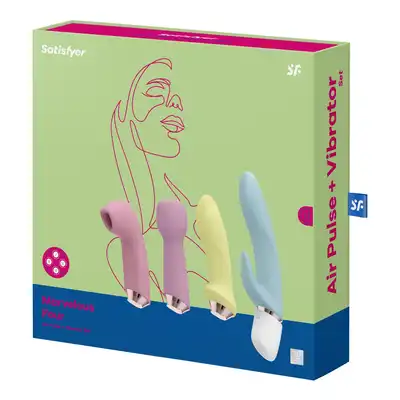 Satisfyer - Marvelous Four Vibrator Set. Zestaw wibratorów z 4 wymiennymi główkami, masaż ciała, symulacja łechtaczki i punktu G lub prostaty! Wszystko w 1 zestawie