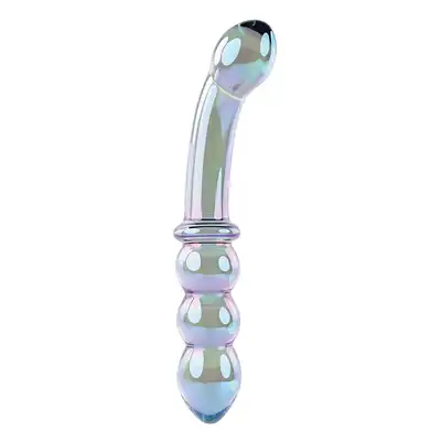 Gender X - Lustrous Galaxy Wand - szklane dildo w zielono-niebieskim kolorze. Nieporowate