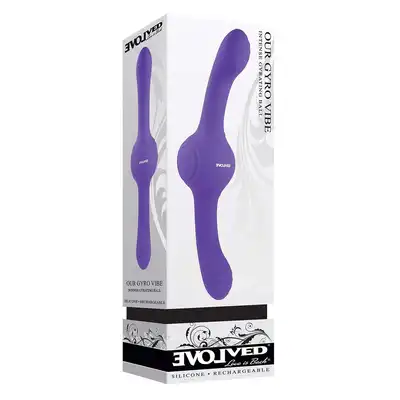 Evolved - Our Gyro Vibe Dual End - podwójny wibrator zapewniający ekscytujące wrażenia. Trzy opcje wibracji!
