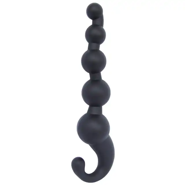 Malesation – Bubble Hook. Silikonowe koraliki analne z wygodnym uchwytem. 17,5 cm długości