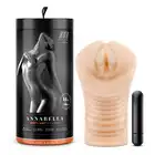 M Elite - Soft and Wet Anabella Masturbator. Samonawilżający się, realistyczny masturbator w kształcie waginy. W zestawie  z bulletem wibrującym