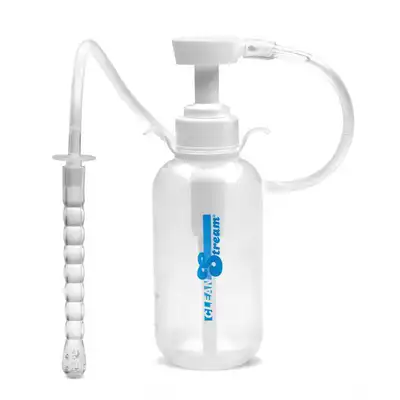 Clean Stream - Pump Action Enema Bottle. Wygodny zestaw do lewatywy z butelką, pompką i końcówką 