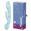 Satisfyer - Triple Oh light blue - rozkoszuj się mnogością przyjemności, dzięki temu wszechstronnemu wibratorowi!