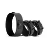 Bedroom Fantasies - Collar &amp; Cuffs One Size. Perwersyjny zestaw do krępowania, kajdanki na nadgarstki i obroża. Skrępuj partnera za pomocą metalowego łańcucha