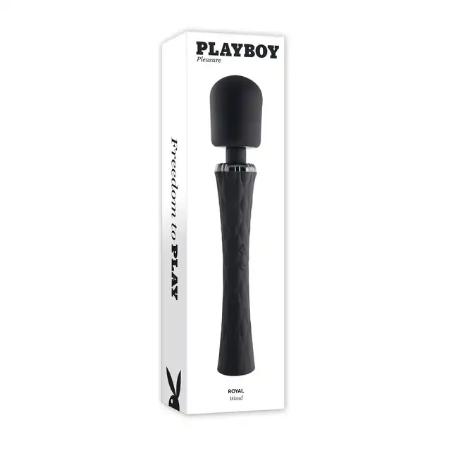 Playboy - Royal Wand - moc i przyjemność w jednym. Klasyczny wibrator w postaci magicznej różdżki wykonany z miękkiego silikonu! 