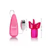 CalExotics - Clit Kisser Pink. Rozkoszny stymulator oralny do łechtaczki, drażniące wibracje regulowane pokrętłem