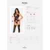 Obsessive - Norides Corset XS/S. Zmysłowy gorset z połyskującego materiału, mocno podkreśla piersi. Elegancki sposób na uwodzenie