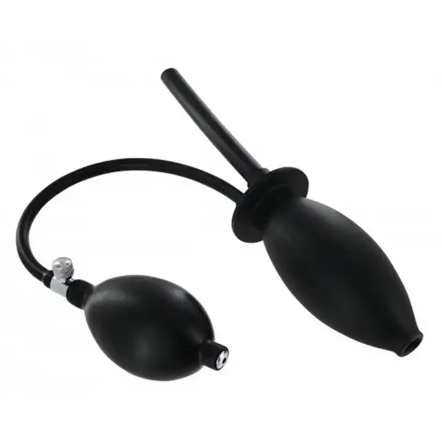 Clean Stream - Inflatable Enema Plug. Pompowana wtyczka z funkcją lewatywy, możliwość odłączenia przewodu