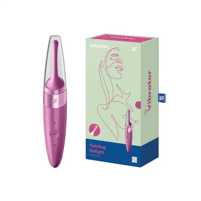 Satisfyer - Twirling Delight Berry. Wibrator łechtaczkowy do precyzyjnej stymulacji małą ruchomą główką, imponujący swoją mocą i eleganckim designem
