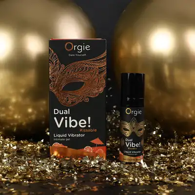 Orgie - Dual Vibe! Sex On The Beach. Ekscytujący i nadający się do całowania żel z amazońskimi składnikami roślinnymi i pysznym smakiem koktajlu Sex On The Beach