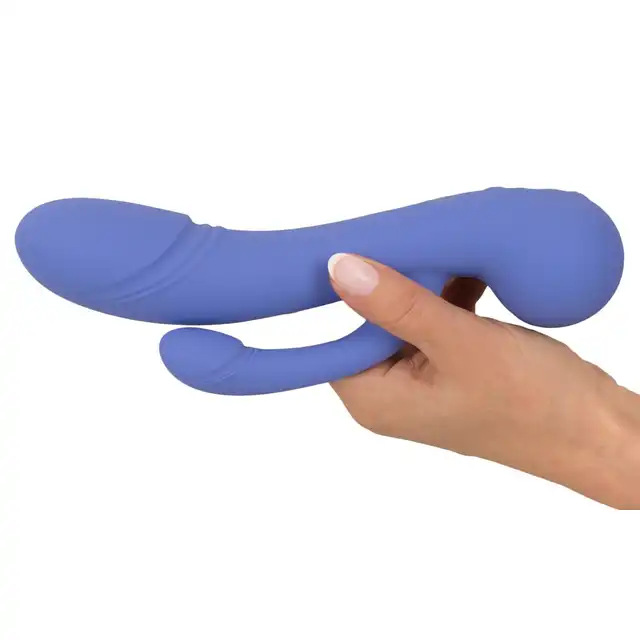 AwaQ.u - Vibrator 04. Fioletowy, mocno stymulujący wibrator do podwójnej penetracji. 10 trybów wibracji