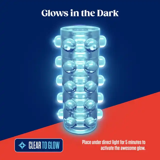 Rize - Masturbator Swich Glow in the Dark. Świecący w ciemnościach dwustronny masturbator z żebrowaniami i wypustkami