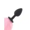 Taboom - Unicorn Tail Buttplug LED. Zjawiskowy korek analny z lisia kitą, ogon zdobiony barwnymi diodami LED, fascynujące doświadczenie analne