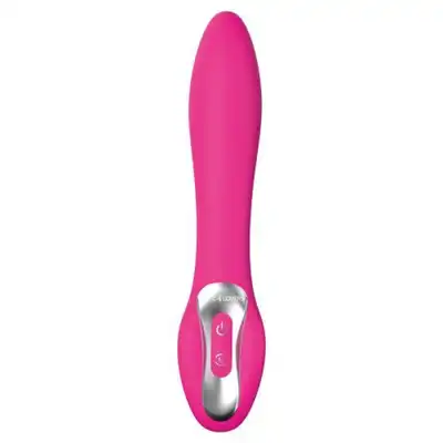 Elys – Concave Pink USB. Różowy, wykonany z silikonou wibrator do stymulacji punktu G. Intrygujący wklęsły design. 