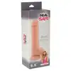 Real Safe - Brush Dildo Flesh. Realistyczne dildo o naturalistycznej teksturze z elastycznego materiału. opracowanych jądrach, trzonie i żołędzi