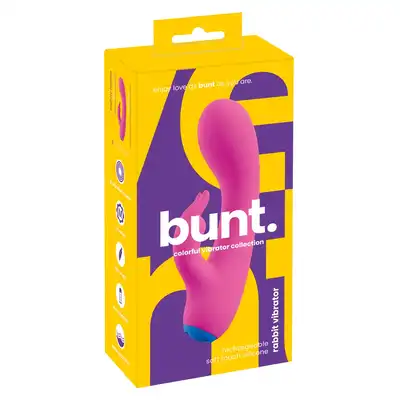 Bunt. - rabbit vibrator - wibrator z króliczkiem dla podwójnej przyjemności! Uroczy różowy kolor