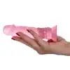 Toyz4Lovers – Rino Transparent Pink. Różowe, realistyczne dildo bez jąder z przyssawką. 16 cm długości, 3,3 cm średnicy