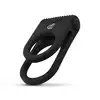 Easy Toys - Admire Ring Vibrating. Wibrujący ring erekcyjny z podwójnym pierścieniem opóźniającym wytrysk, wibrujący bullet stymulujący łechtaczkę