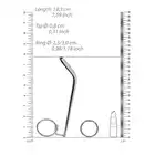 Ouch! - Urethal Sounding Metal Dilator Stick. Metalowy zakrzywiany dilator z ringiem. Bardziej zaawansowana forma stymulacji. 