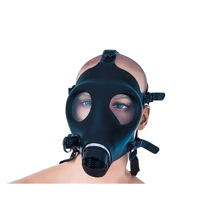 MOI - Alien Gas Mask. Obłędna gumowa maska gazowa, anonimowy i seksowny design. Doskonała do zabaw BDSM i kontroli oddechu, genialny gadżet do fetyszowej kolekcji 