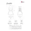 Livia Corsetti Collection - Snowflake L/XL. Zwiewna koszulka babydoll, seksowna Mikołajka z  pięknie podkreśloną talią i biustem