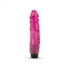 Easy Toys - Jelly Supreme Realistic Vibrator Pink Glitter. Realistyczny wibrator o różowym kolorze z brokatem, regulowana moc wibracji zapewnia idealne dopasowanie do ciebie