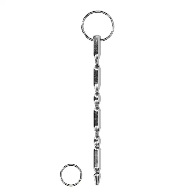Ouch! - Urethral Sounding Dilator. Wytrzymała, teksturowana sonda cewkowa z uchwytem w postaci pierścienia o-ring. 