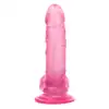 Toyz4Lovers - Emilio Transparent Pink. Transparentne, różowe dildo z wyraźnymi jądrami i mocną przyssawką. 19 cm długości, 3,8 cm średnicy