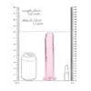 RealRock - Crystal Clear 7" Pink. Realistyczne dildo z przyssawką w podstawie, przezroczysty materiał o delikatnym różowym zabarwieniu