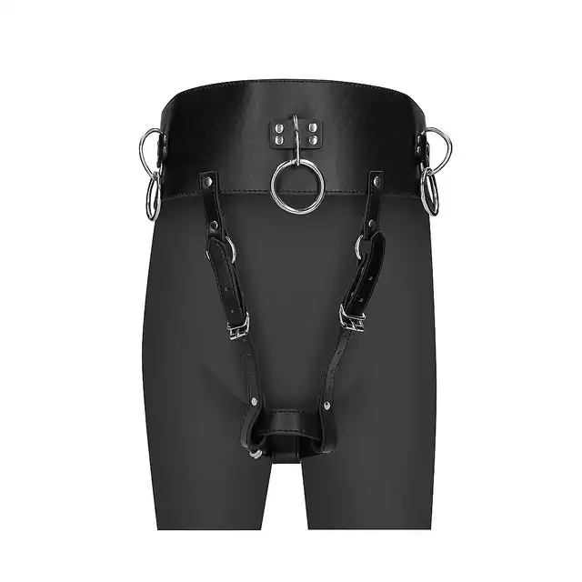 Ouch! - Belt with Vibrator Holder Black - pas z uchwytem na wibrator! Zabawa bez użycia rąk