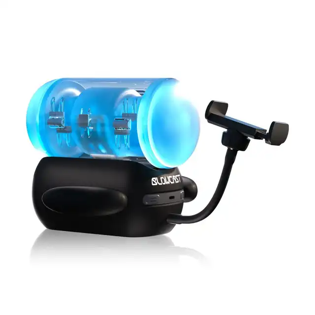 Blowcast - Wingman Pro Automatic Masturbator. Nowoczesny, automatyczny masturbator z funkcją podgrzewania i uchwytem na telefon