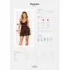 Obsessive - Chemeris Babydoll XS/S. Zwiewna i romantyczna koszulka o finezyjnym zdobieniu na biuście, przyciąga spojrzenia