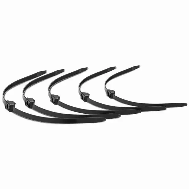 Master Series - Misbehaved Zip Tie Police Handcuffs 5 pcs. Zestaw 5  czarnych trytytek. Wytrzymałe kajdanki. 