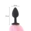 Taboom - Unicorn Tail Buttplug LED. Zjawiskowy korek analny z lisia kitą, ogon zdobiony barwnymi diodami LED, fascynujące doświadczenie analne