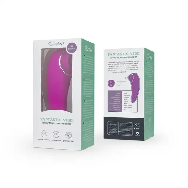 Easy Toys - Taptastic Vibe Clitoral Stimulator. Stymulator łechtaczki pulsacjami, komfortowe i intensywne pulsacje doprowadzają do niesamowitych orgazmów
